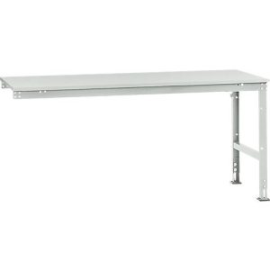 Manuflex Ansatztisch UNIVERSAL Standard, Tischplatte Melamin, 2000×1000, lichtgrau