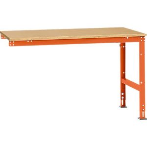 Manuflex Ansatztisch UNIVERSAL Standard, Tischplatte Multiplex, 1500×1000, rotorange