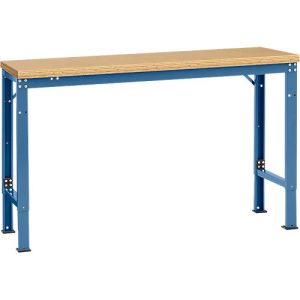 Manuflex Grundtisch UNIVERSAL Spezial, 1500 x 800 mm, Multiplex natur, brillantblau