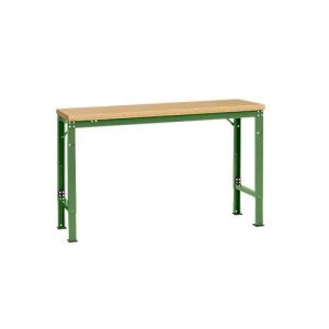 Manuflex Grundtisch UNIVERSAL Spezial, 1500 x 800 mm, Multiplex natur, resedagrün
