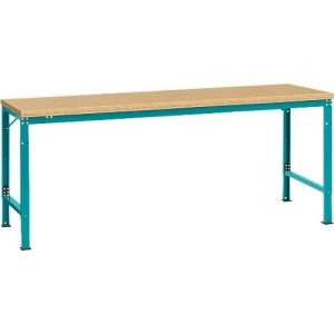 Manuflex Grundtisch UNIVERSAL Spezial, 2000 x 1000 mm, Multiplex natur, wasserblau