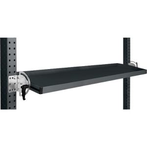 Manuflex Neigbare Ablagekonsole, für Reihe Universal oder Profi, Nutztiefe 195 mm, für Tischbreite 1500 mm, anthrazit
