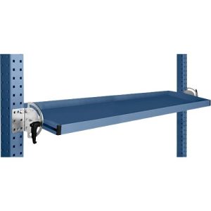 Manuflex Neigbare Ablagekonsole, für Reihe Universal oder Profi, Nutztiefe 195 mm, für Tischbreite 1500 mm, brillantblau