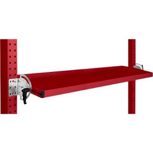 Manuflex Neigbare Ablagekonsole, für Reihe Universal oder Profi, Nutztiefe 195 mm, für Tischbreite 1500 mm, rubinrot