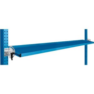 Manuflex Neigbare Ablagekonsole, für Reihe Universal oder Profi, Nutztiefe 195 mm, für Tischbreite 2000 mm, lichtblau