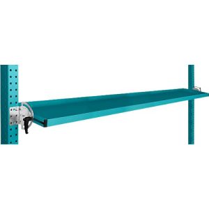 Manuflex Neigbare Ablagekonsole, für Reihe Universal oder Profi, Nutztiefe 195 mm, für Tischbreite 2000 mm, wasserblau