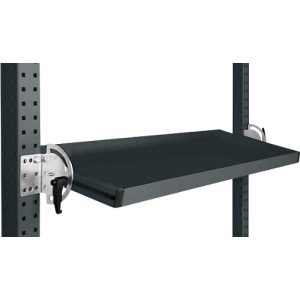 Manuflex Neigbare Ablagekonsole, für Reihe Universal oder Profi, Nutztiefe 345 mm, für Tischbreite 1250 mm, anthrazit