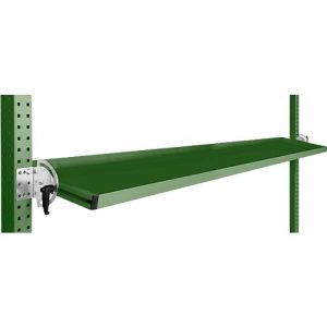 Manuflex Neigbare Ablagekonsole, für Reihe Universal oder Profi, Nutztiefe 345 mm, für Tischbreite 1750 mm, resedagrün