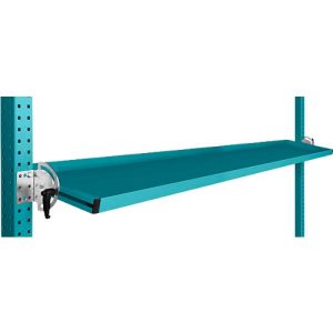 Manuflex Neigbare Ablagekonsole, für Reihe Universal oder Profi, Nutztiefe 345 mm, für Tischbreite 1750 mm, wasserblau