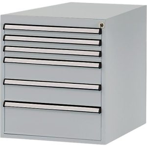 Manuflex Schubladen-Unterbauten, für Werkbank Profi Tiefe 700 mm, alusilber