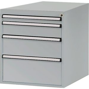 Manuflex Schubladen-Unterbauten, für Werkbank Profi Tiefe 700 mm, alusilber