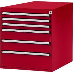 Manuflex Schubladen-Unterbauten, für Werkbank Profi Tiefe 700 mm, rubinrot