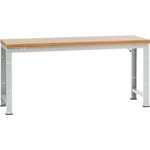 Manuflex Werkbank Profi Standard, Tischplatte Multiplex B 2000 x T 700, lichtgrau
