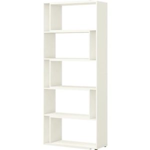 Maß-Ausgleichsregal TEMPIO, aus Holz, ausziehbar, 5 OH, B 1000-1500 x T 330 x H 2130 mm, weiß
