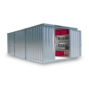 Materialcontainer Mod. 1360, verzinkt, vormontiert, mit Holzfußboden