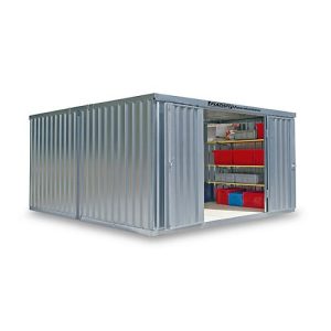 Materialcontainer Mod. 1440, verzinkt, zerlegt, mit Holzfußboden