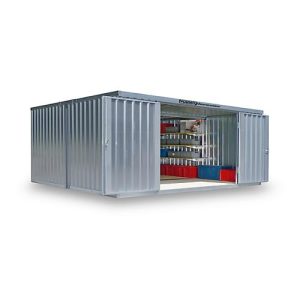 Materialcontainer Mod. 1540, verzinkt, zerlegt, mit Holzfußboden