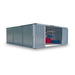 Materialcontainer Mod. 1560, verzinkt, zerlegt, mit Holzfußboden