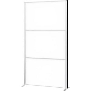 MAUL Stellwandsystem MAULconnecto, 3 Whiteboard-Steckmodule, Klettverbindung, H 1800 x B 1000 mm, silber