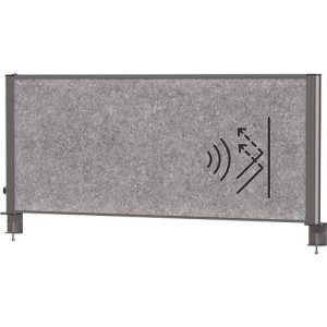 MAUL Tisch-Trennwand MAULconnecto Uplight, LED-Beleuchtung, 1200 x 500 mm, anthrazit