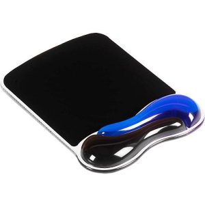 Mauspad mit Gelkissen Kensington Duo, Belüftungskanäle, Memoryfunktion, B 238 x T 337 x H 38 mm, blau-grau