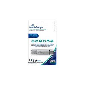 MediaRange MR936 – USB-Flash-Laufwerk – 32 GB – USB 3.1 / USB-C – Silber MediaRange MR936 – USB-Flash-Laufwerk – 32 GB – USB 3.1 / USB-C – Silber