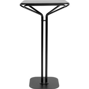 Meet by Paperflow Stehtisch Bistro, Stahlgestell mit Metall-Platte, mit Standfuß, B 600 x T 600 x H 1100 mm, schwarz