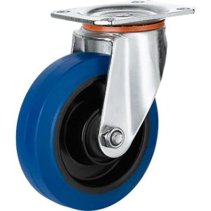 Mehrpreis 2 Lenk- und 2 Bockrollen, ø 125 mm, Vollgummi-Elastik