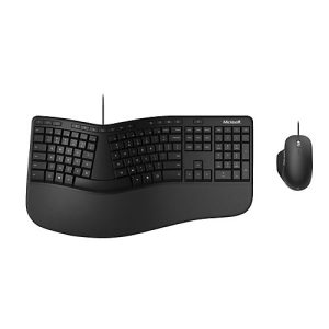 Microsoft Ergonomic Desktop – Tastatur-und-Maus-Set – USB – Deutsch – Schwarz