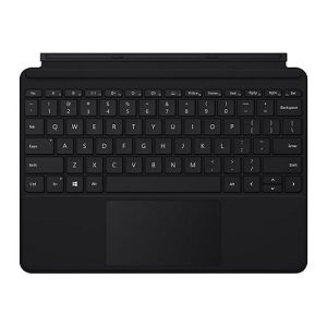 Microsoft Surface Go Type Cover – Tastatur – mit Trackpad, Beschleunigungsmesser – hinterleuchtet – Nordisch – Schwarz