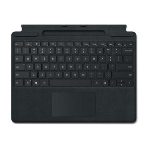 Microsoft Surface Pro Keyboard – Tastatur – mit Beschleunigungsmesser, Touchpad, Surface Slim Pen 2 Ablage- und Ladeschale – QWERTZ – Deutsch – Schwarz