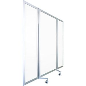 Mobile Stellwand, Metall weiß, magnethaftend
