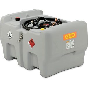 Mobile Tankstelle CEMO DT-Mobil Easy 440 l, Schnellkupplung und Klappdeckel, Polyethylen, einwandig, B 1180 x T 800 x H 710 mm