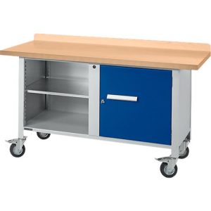 Mobile Werkbank Schäfer Shop Select PWi 150-1, mitteldichte Faserplatte (MDF), bis 400 kg, B 1500 x T 680 x H 838 mm