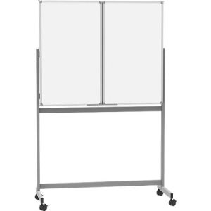 Mobile Whiteboard-Klapptafel MAULstandard, weiß kunststoffbeschichtet, magnethaftend, 2 Flügel, B 1200 x H 1000 mm