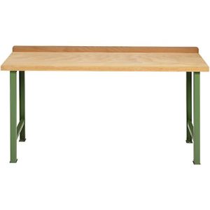 Modulare Werkbank Schäfer Shop Select, Grundeinheit, Buche Multiplexplatte, bis 500 kg, B 1500 x T 700 x H 840 mm, Resedagrün ral 6011