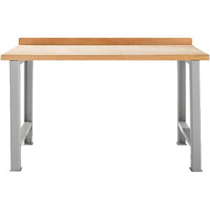 Modulare Werkbank Schäfer Shop Select, Grundeinheit, Buche Multiplexplatte, bis 500 kg, B 1500 x T 700 x H 840 mm, Weißaluminium ral 9006