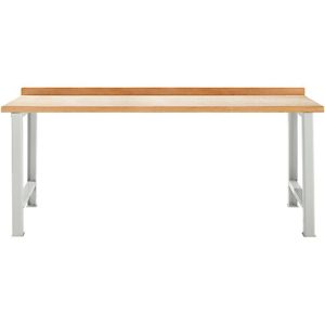 Modulare Werkbank Schäfer Shop Select, Grundeinheit, Buche Multiplexplatte, bis 500 kg, B 2000 x T 700 x H 840 mm, Lichtgrau ral 7035