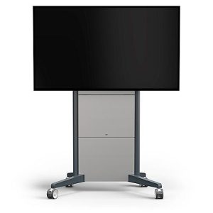 Monitorständer SMS Presence, mobil, elektrisch höhenverstellbar, für 1 Display ab 46′ & bis 150 kg, VESA, Verriegelung, Kabelmanagement, anthrazit