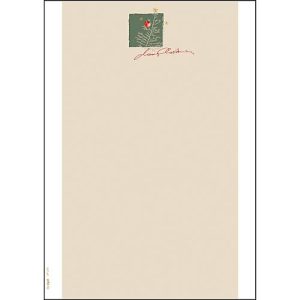 Motivpapier Sigel ‚Christmas with Apples‘, DIN A4, 90 g/m2, 100 Blatt, weißes Feinpapier