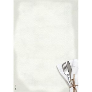 Motivpapier Sigel ‚Menü Speisen‘, A4, 90 g/m², Besteck- und Servietten-Motiv, 50 Blatt