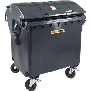 Müllcontainer MGB 1100 RD, Kunststoff, Runddeckel, 1100 l, anthrazit Müllcontainer MGB 1100 RD, Kunststoff, Runddeckel, 1100 l, anthrazit