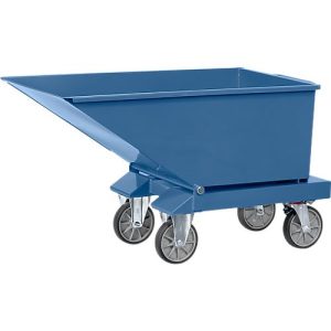 Muldenkipper 4701, 250 l, blau RAL 5007, ohne Ablasshahn und Sieb