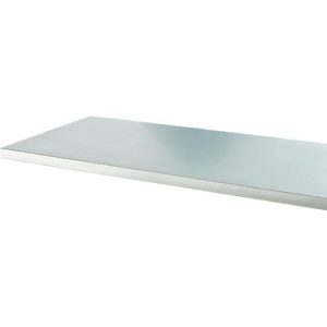 Multiplex-Arbeitsplatte, 35 mm stark, Gewindehülsen, Stahlabdeckung, Buchenholz verleimt, B 1500 x T 700 mm