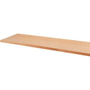Multiplex-Arbeitsplatte, 40 mm stark, Gewindehülsen, verleimtes Buchenholz, farblos imprägniert, B 2000 x BT 700 mm