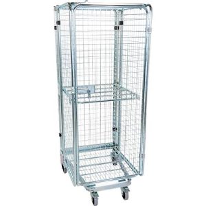 Nestbarer Metallbehälter, Typ Antidiebstahl, Traglast 500 kg, 1 Zwischenboden