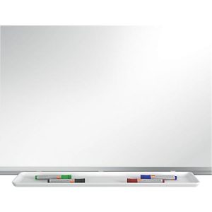 nobo Whiteboard Premium Plus, Stahl nanobeschichtet, magnethaftend, B 900 x H 600 mm, inkl. abnehmbarer Stiftablage und 1 Boardmarker