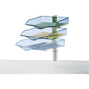 Novus Ablagekorb CopySwinger, wahlweise 3 bis 5 Kästen, B4-Format, Säulensystem, lichtgrau