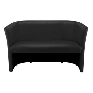 NowyStyl Zweisitzer-Sofa CLUB DUO, Echtleder, voll gepolstert, Sitzhöhe 455 mm, schwarz