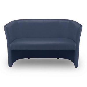 NowyStyl Zweisitzer-Sofa CLUB DUO, Kunstleder (100% Polyester), voll gepolstert, Sitzhöhe 455 mm, dunkelblau